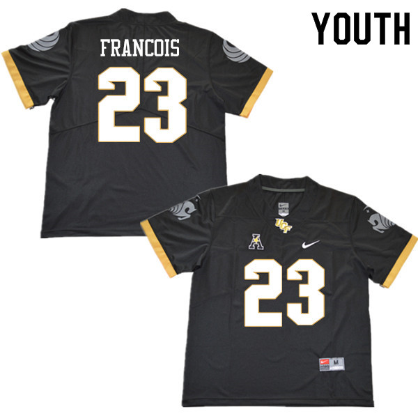 Youth #23 Jaiden Francois UCF Knights College Football Jerseys Sale-Black - Click Image to Close